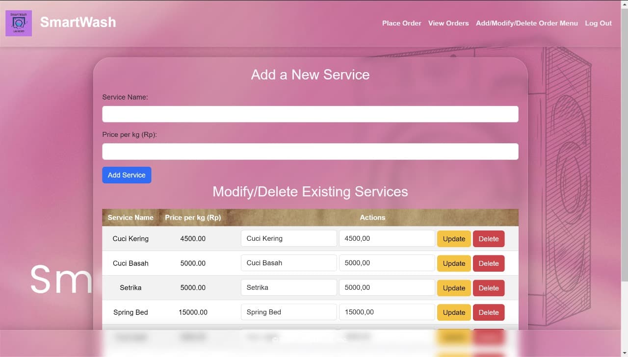 Laundry Management App